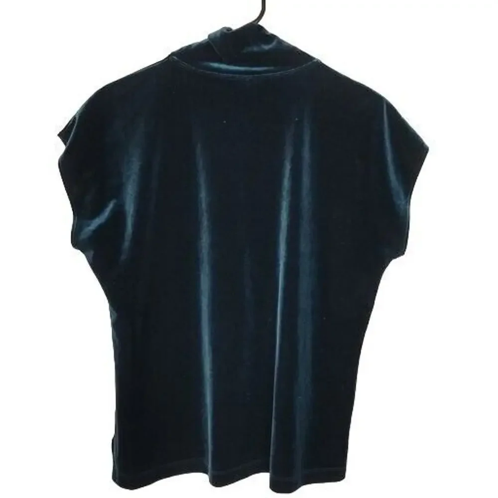 Chicos Velvet Top Mock Neck Size 2 (Large) Holiday Cocktail Party Evening Dressy